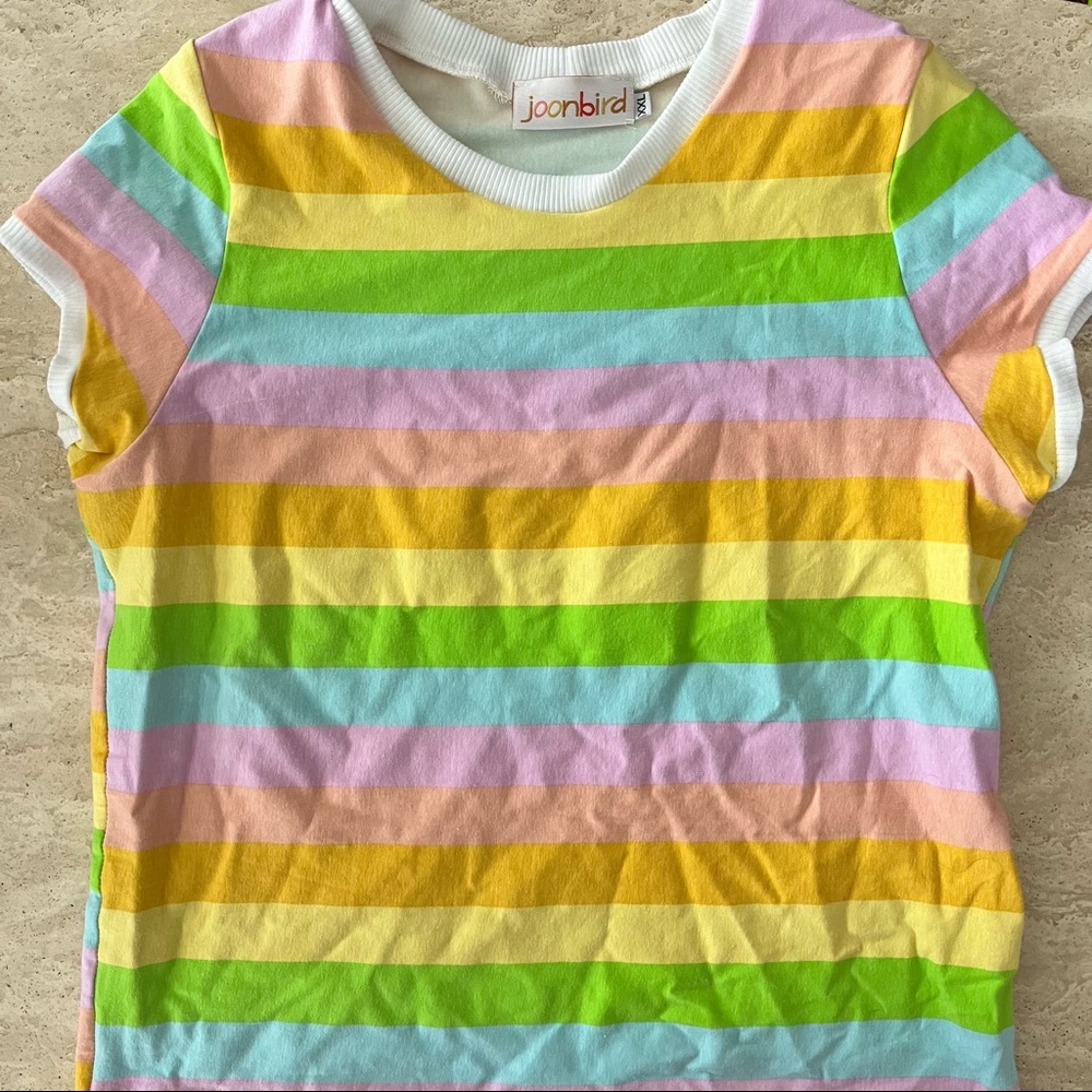Joonbird Pastel Bright Striped Ringer Tee - mama and me matching!